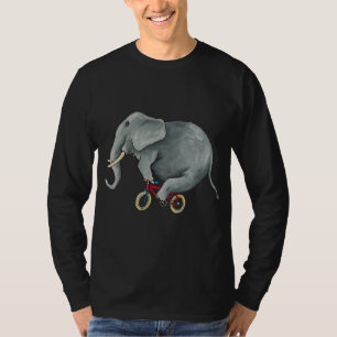 Fahrradfahren Niedlich Elefant Bike Rider Elephant T-Shirt