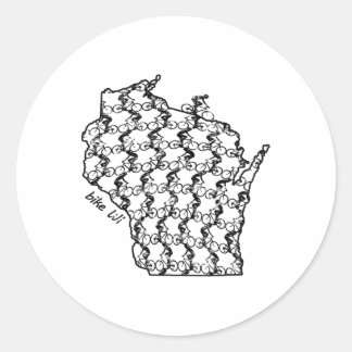 Fahrradfahren Wisconsin Radfahren Mountainbiken Runder Aufkleber