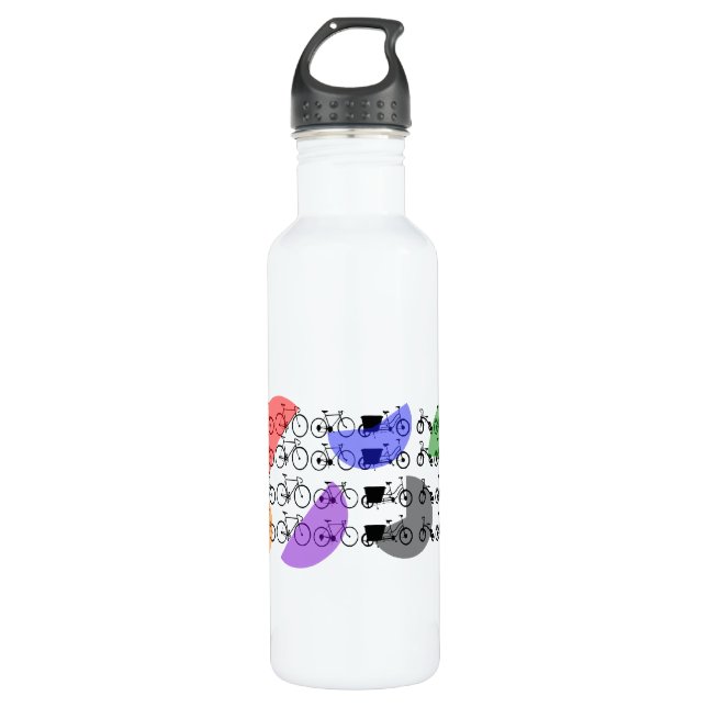Fahrradfahrer Aluminium Einzigartiges Design Trinkflasche (Vorderseite)