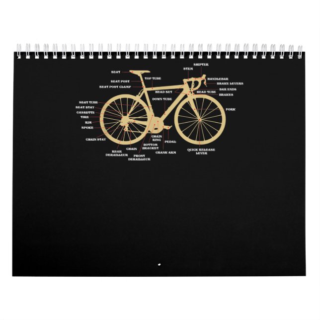Fahrradfahrer Anatomie Straßenradteile Fahrradfahr Kalender (Titelbild)
