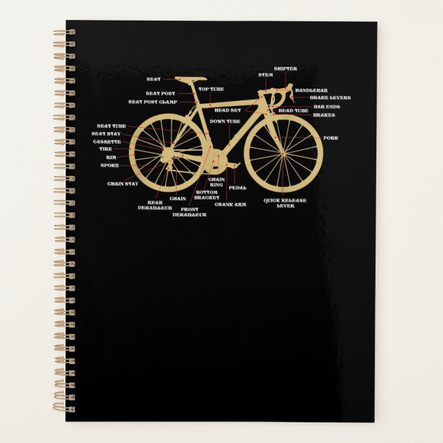 Fahrradfahrer Anatomie Straßenradteile Fahrradfahr Planer (Vorderseite)