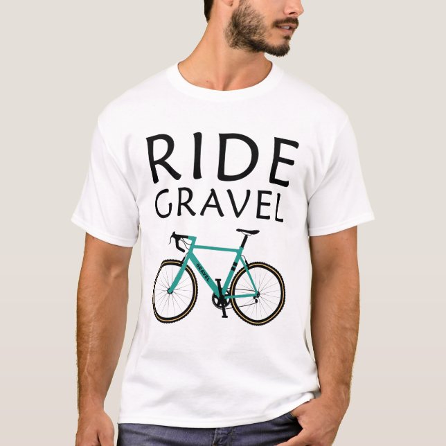 Fahrradfahrer auf Gravel Bikepacking für Radfahrer T-Shirt (Vorderseite)