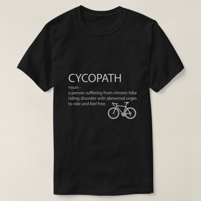 Fahrradfahrer-Design Spaß T-Shirt (Design vorne)