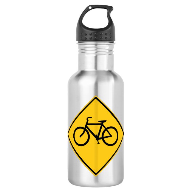 Fahrradfahrer Edelstahlflasche (Vorderseite)