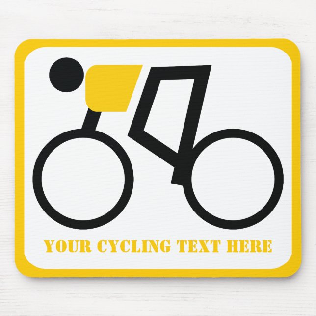Fahrradfahrer fahren nach seinem Brauch Mousepad (Vorne)