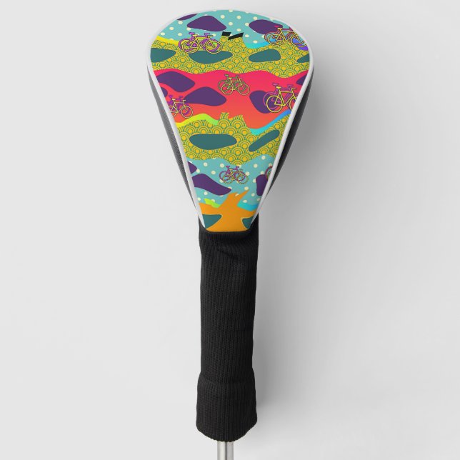 Fahrradfahrer Golf Head Cover Headcover (Vorderseite)