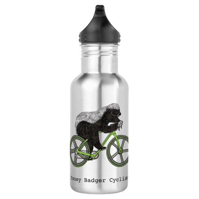Fahrradfahrer Honey Badger Edelstahlflasche (Rechts)