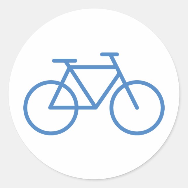 Fahrradfahrer-Ikone Runder Aufkleber (Vorderseite)