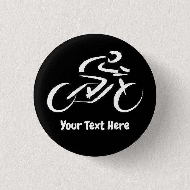 Fahrradfahrer individuell button (Vorderseite)