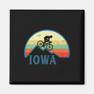 Fahrradfahrer Iowa Mountainbiken Retro Iowa Mtb Mo Magnet