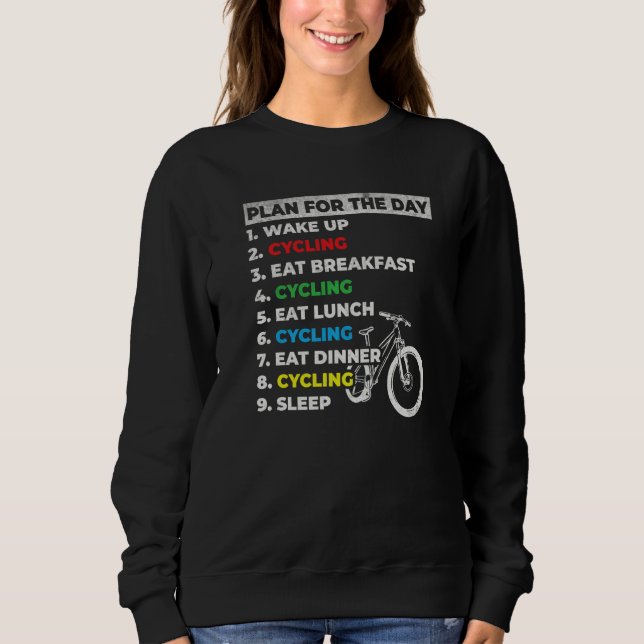 Fahrradfahrer meinen Plan für das Mountainbike Sweatshirt (Vorderseite)