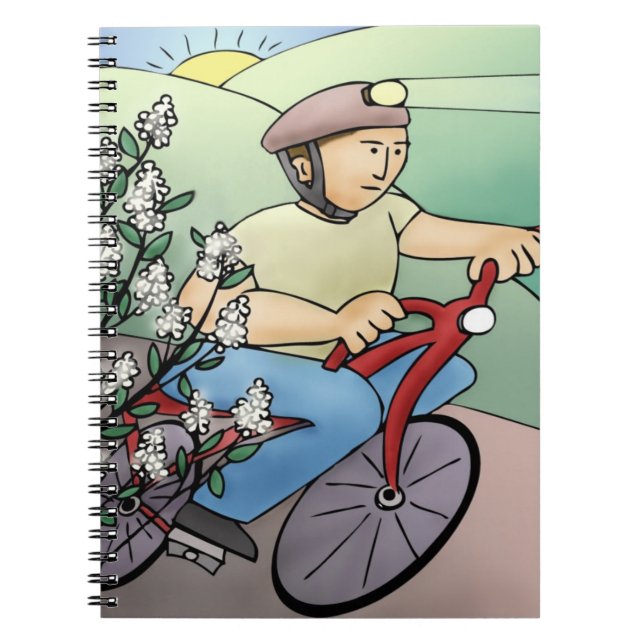 Fahrradfahrer Notizblock (Vorderseite)