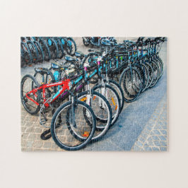 Fahrradfahrer Parkplatz Jigsaw Puzzle