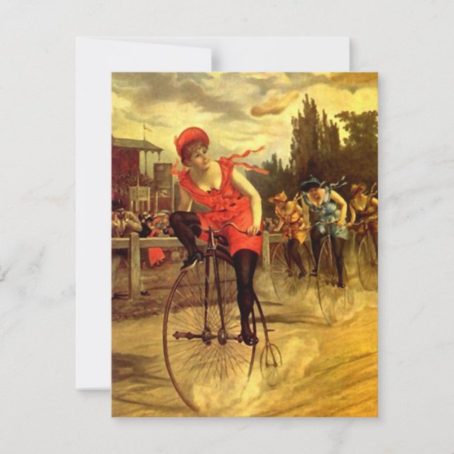 Fahrradfahrer Party Einladungen Einladung Gals Soc (Vorderseite)