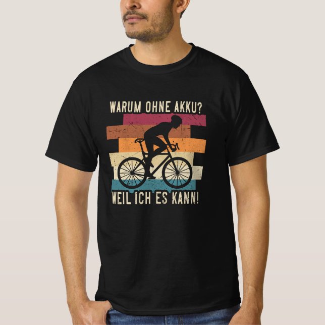 Fahrradfahrer Rennrad Retro T-Shirt (Vorderseite)