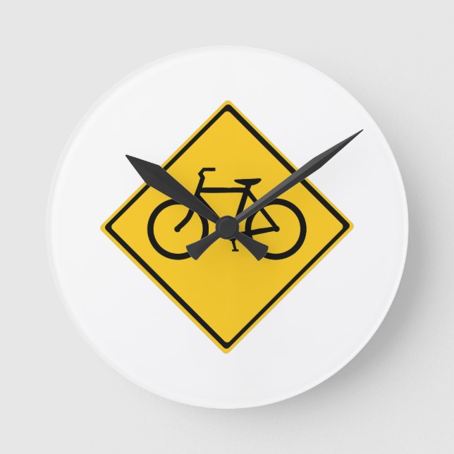 Fahrradfahrer Runde Wanduhr (Vorderseite)