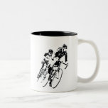 Fahrradfahrer - Schatten -2 Zweifarbige Tasse<br><div class="desc">Radrennen</div>