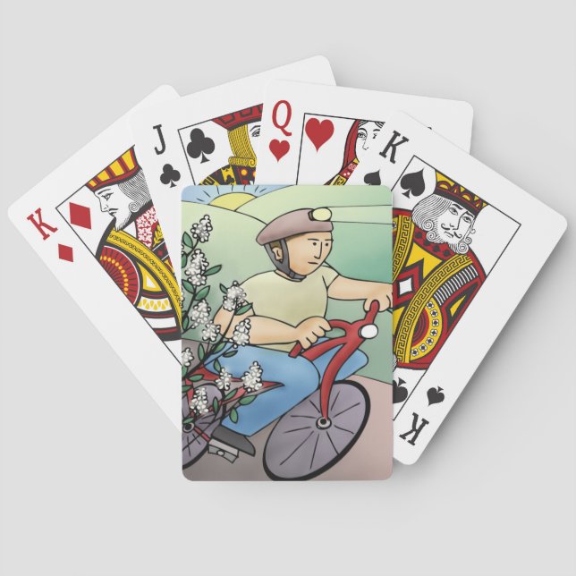 Fahrradfahrer Spielkarten (Rückseite)