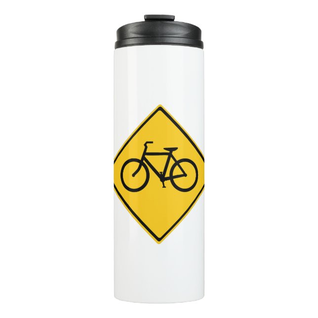 Fahrradfahrer Thermosbecher (Vorderseite)