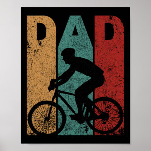 Fahrradfahrer Vater Daddy Vatertag Gif Poster