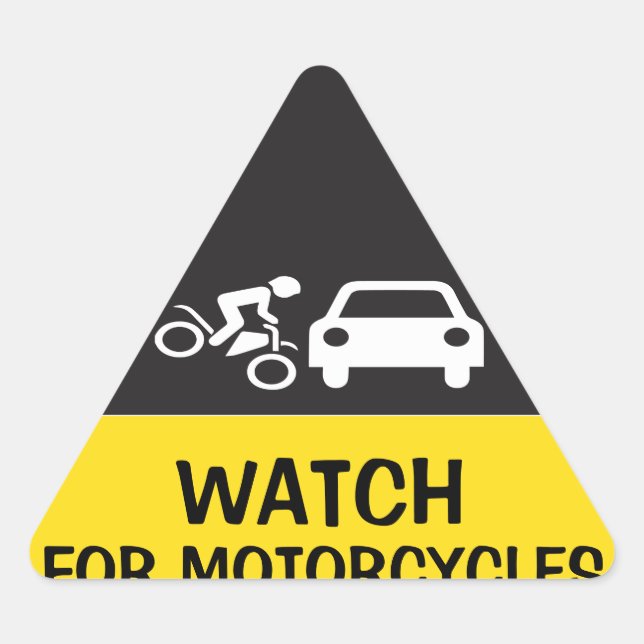 FAHRRADFAHRZEUGE DREIECKIGER AUFKLEBER (Vorderseite)
