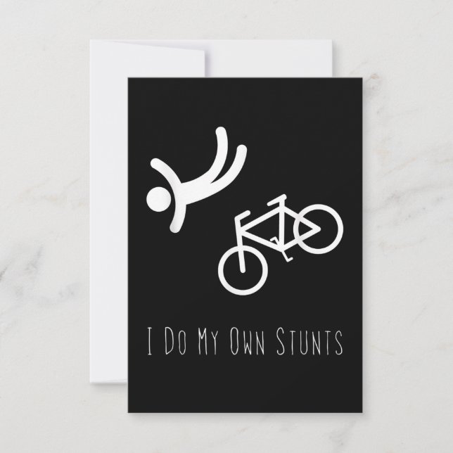 Fahrradfreund - ich mache mein eigenes Stunts-Bmx- RSVP Karte (Vorderseite)