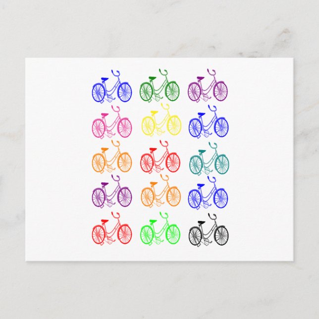 Fahrradgeschenke, Vintag 1950 Fahrraddesign Postkarte (Vorderseite)