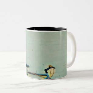 Fahrradgifte für sie zweifarbige tasse