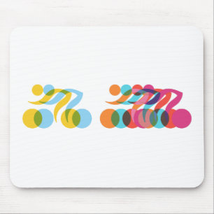 Fahrradgruppe cool und einzigartig mousepad