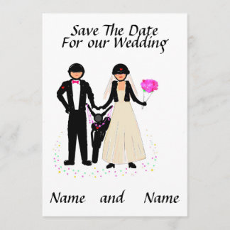 Fahrradhochzeit speichert das Datum/die Einladunge Save The Date