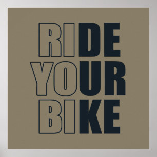 Fahrradinspirierende Zitate Poster