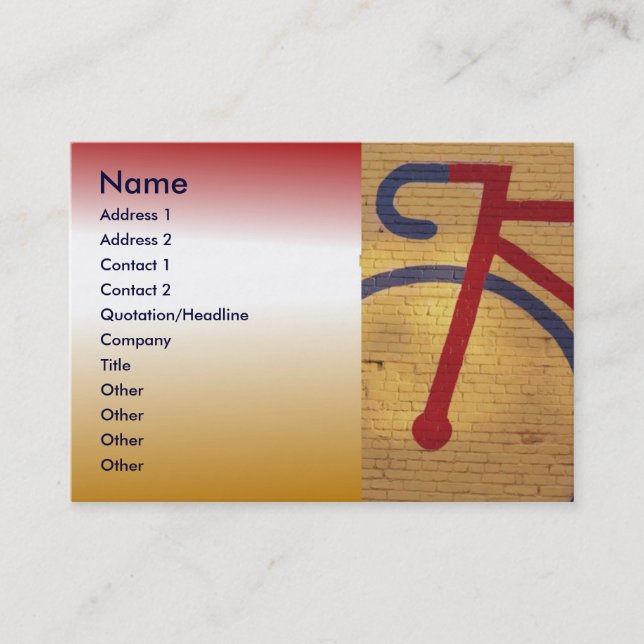 Fahrradkarte Visitenkarte (Vorderseite)