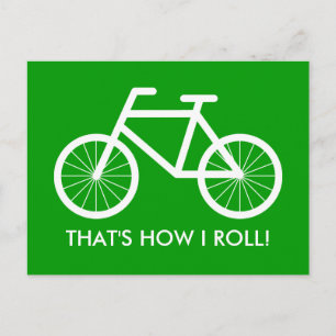 Fahrradkarten mit Anführungszeichen   So rolle ich Postkarte