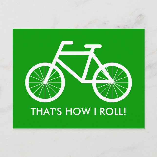 Fahrradkarten mit Anführungszeichen | So rolle ich Postkarte (Vorderseite)