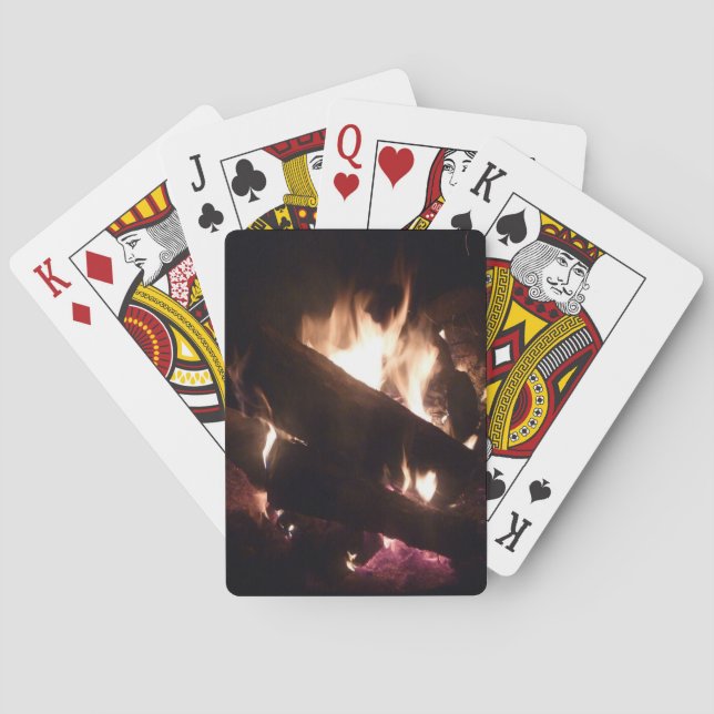 Fahrradkarten mit Lagerfeuer Spielkarten (Rückseite)