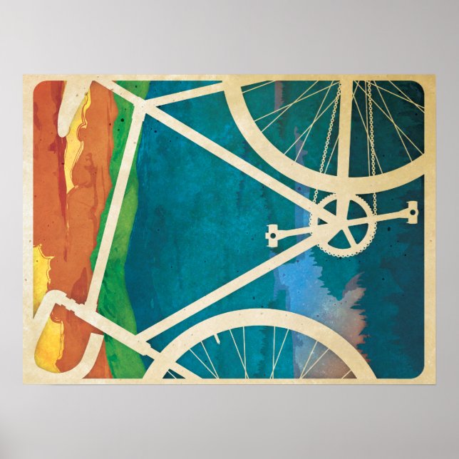 Fahrradkunst - Archivschwergewicht - Fahrrad NY Poster (Vorne)