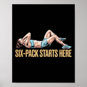 Fahrradkutsche Übung Bodybuilding Fitness Poster