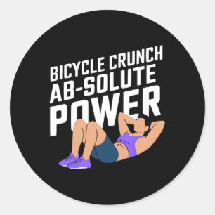 Fahrradkutsche Übung Bodybuilding Fitness Runder Aufkleber