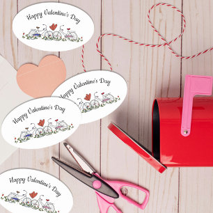Fahrradliebhaber Valentine Ovaler Aufkleber