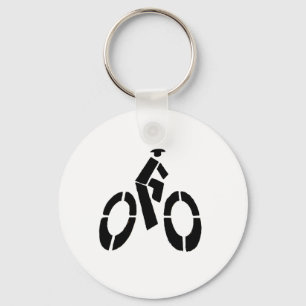 Fahrradmann-Symbol Schlüsselanhänger