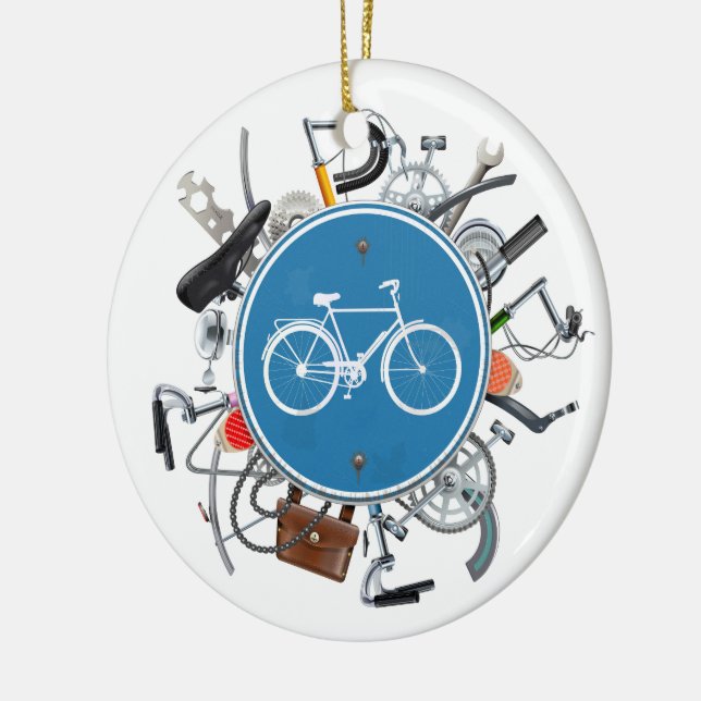 Fahrradmarke/Ornament Keramik Ornament (Links)