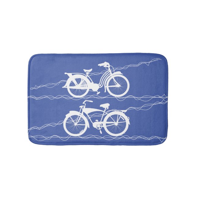 Fahrradmatte Weiße Badmatte Badematte (Vorderseite)