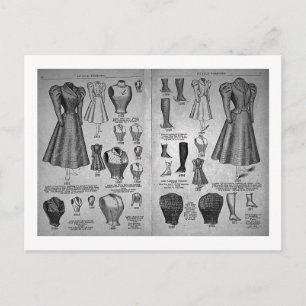 Fahrradmode - Vintage-Katalog Postkarte
