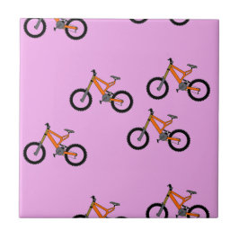Fahrradmuster auf Rosa Fliese