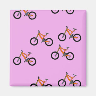 Fahrradmuster auf Rosa Magnet