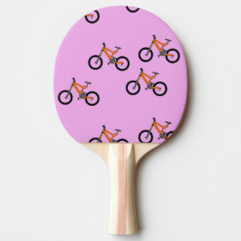Fahrradmuster auf Rosa Tischtennis Schläger