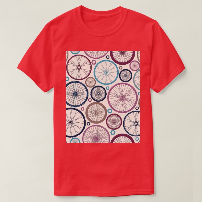 Fahrradmuster Grafischer T - Shirt (Design vorne)