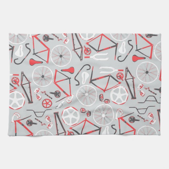 Fahrradmuster Handtuch (Horizontal)