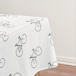 Fahrradmuster im klassischen Weißen Stil Tischdecke