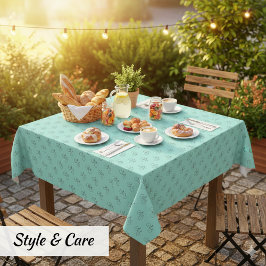 Fahrradmuster in Robin Egg Blue Elegant Tischdecke
